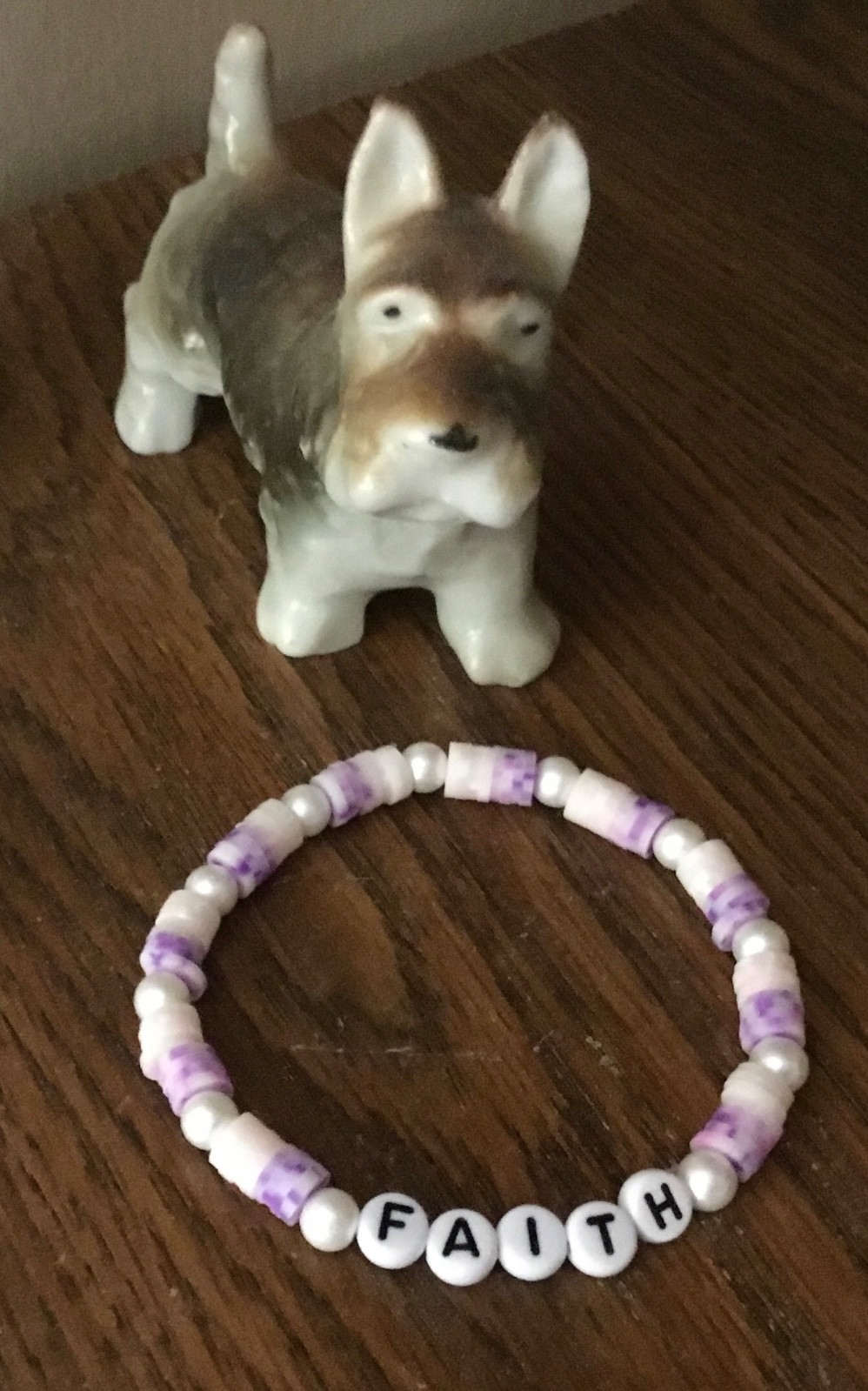 Handmade bracelet with clay beads and all handmade by myself Approx 6 around