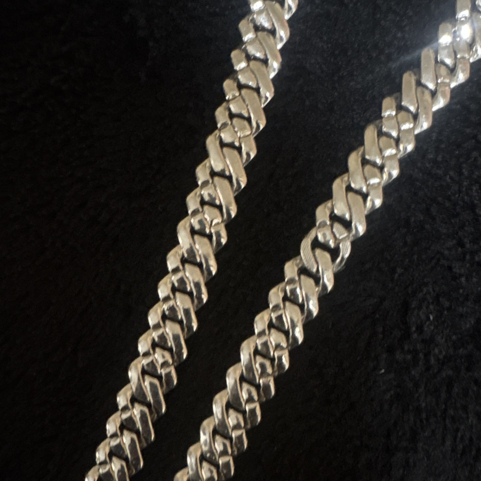 Silver Tone Iced Out Pavé CZ Cuban Link Chain Round Pendant Necklace Box