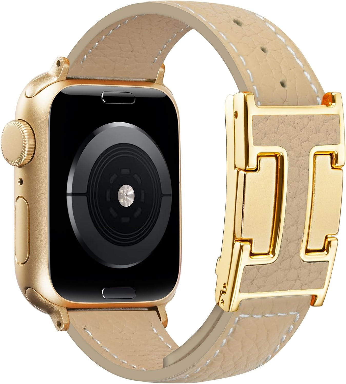 Leather Magnetic Band Compatible with Apple Watch Bands 38Mm 40Mm 41Mm 42Mm 44Mm