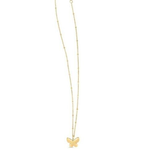 14k Yellow Gold Papillon Butterfly Charm 18″ Extendable Necklace 2.4 Grams