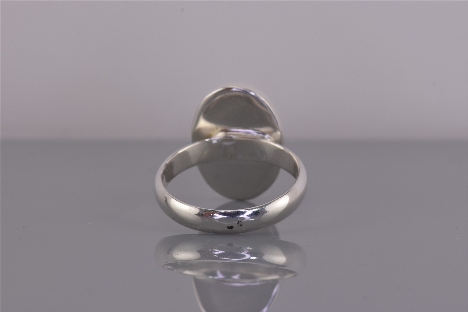 Sterling Silver 20mm Oval Polished Engravable Solid Band Ring 9g 925 Sz: 10