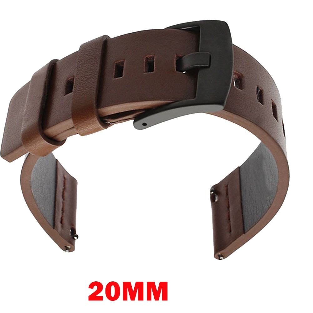 1 Pack 20mm Microfiber Leather Brown Watch Band Wrist Strap Quick Release UK