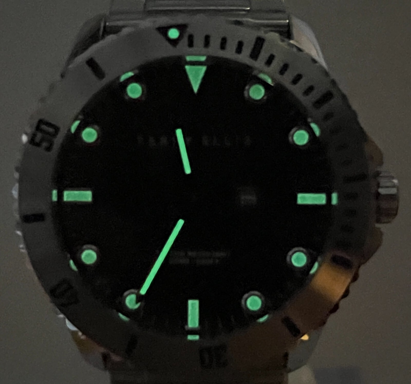 Perry Ellis Watch 02001-02 Deep Diver Quartz 46 mm Case Men’s Silver 20ATM 200m.