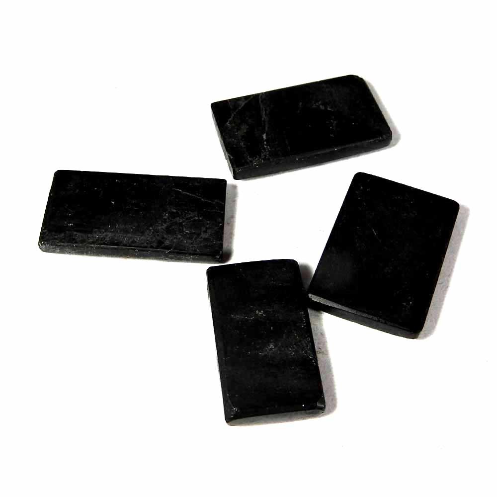 97.70 Ct Natural Black Tourmaline Octagon Cabochon Lot Loose Gemstone