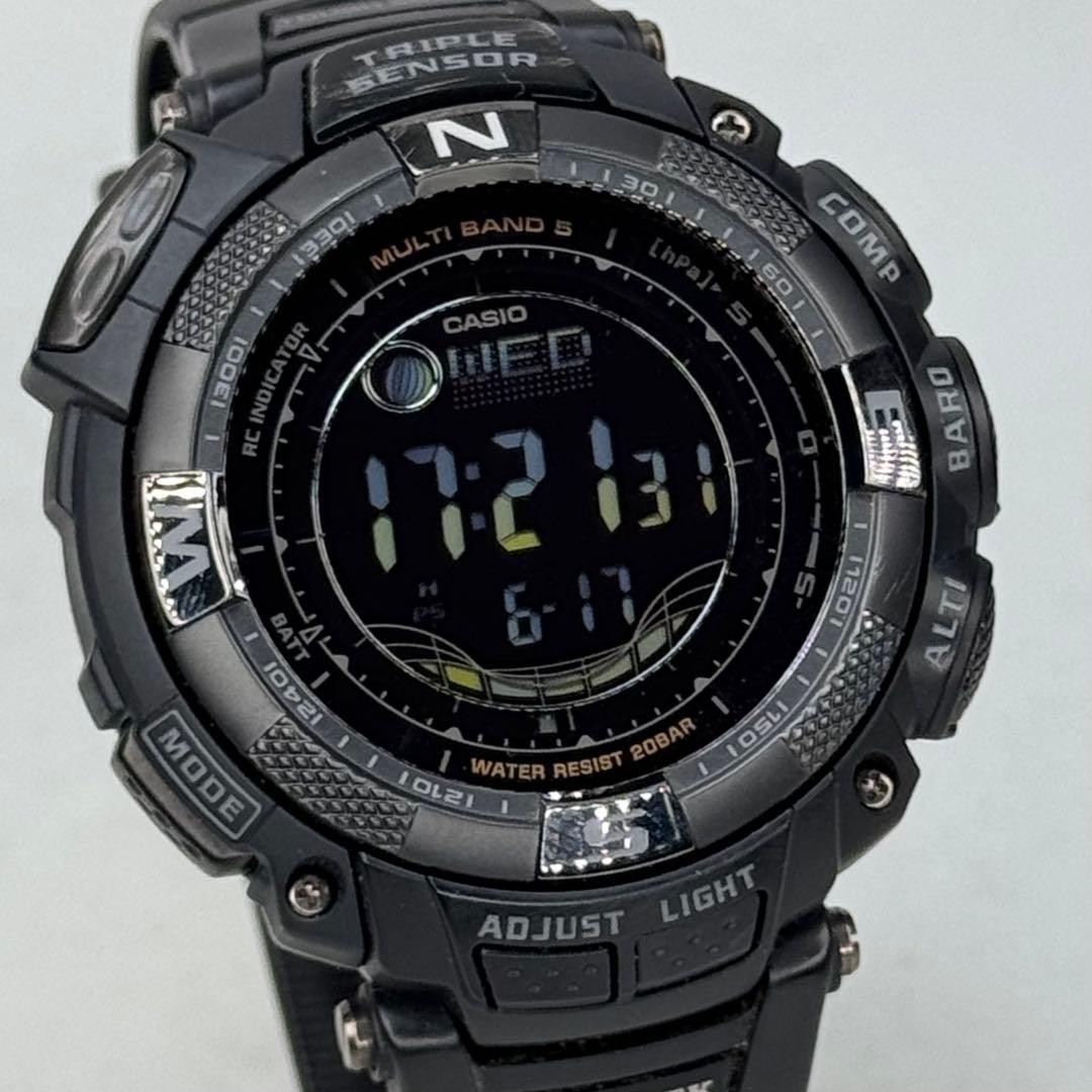 PROTREK PRW 1500YJ Radio Solar Black Inverted LCD