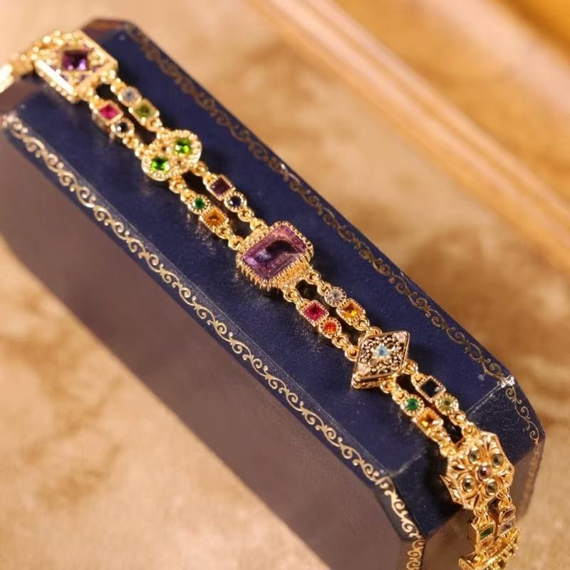 Victorian Gemstone Bracelet – Vintage Inspired Elegant Retro Jewelry