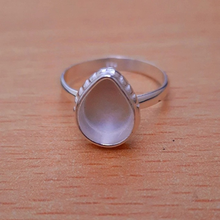 925 Sterling Silver 5x7mm Pear Ring Setting Blank DIY Jewelry Gift Handmade
