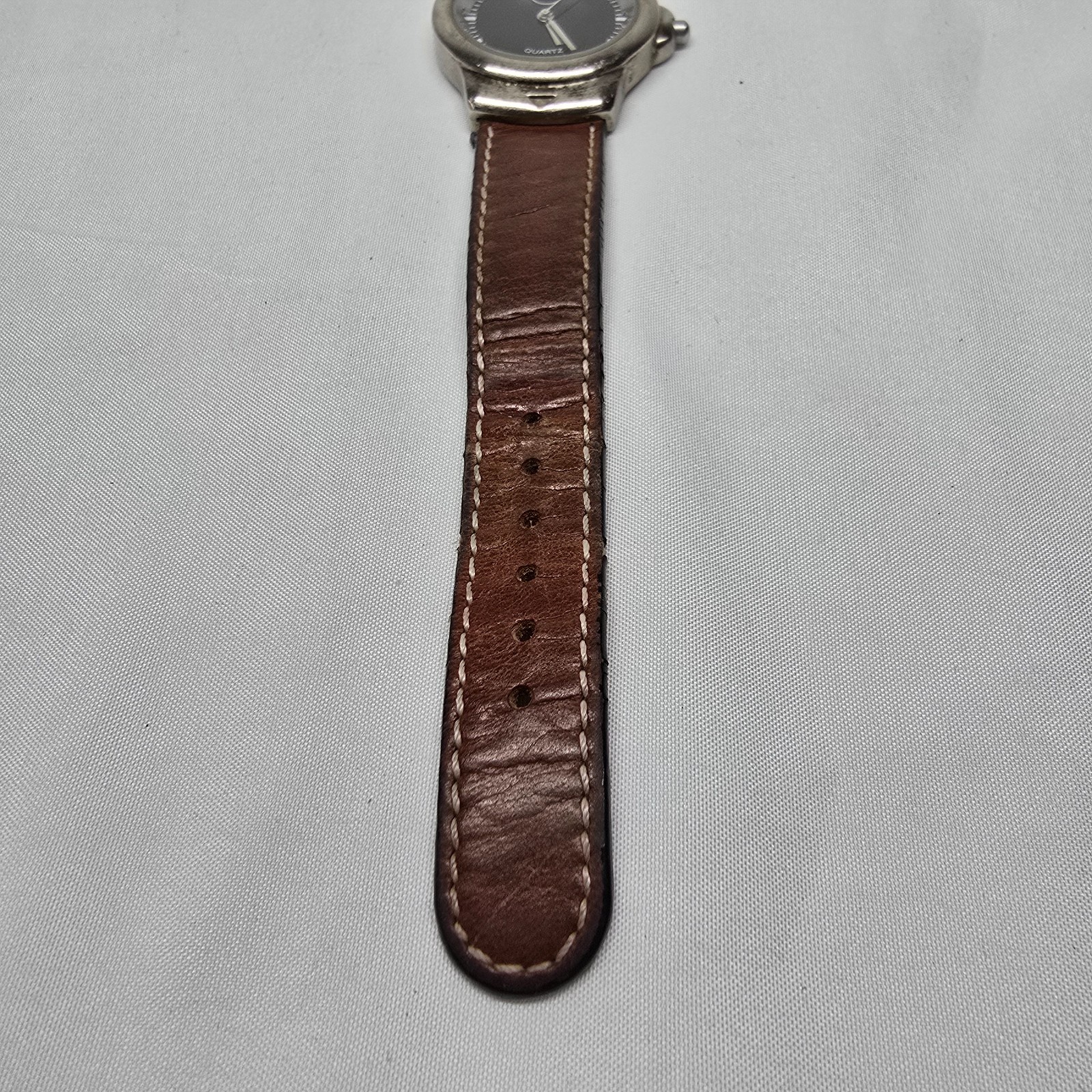 Vintage 1990s Mercedes-Benz Quartz Watch – Black Dial – Teardrop Steel Case