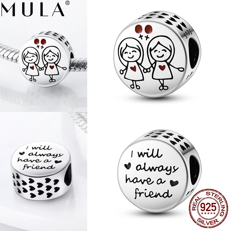 MULA European 925 Sterling Silver DIY Charm Enamel Friendship For Women Bracelet