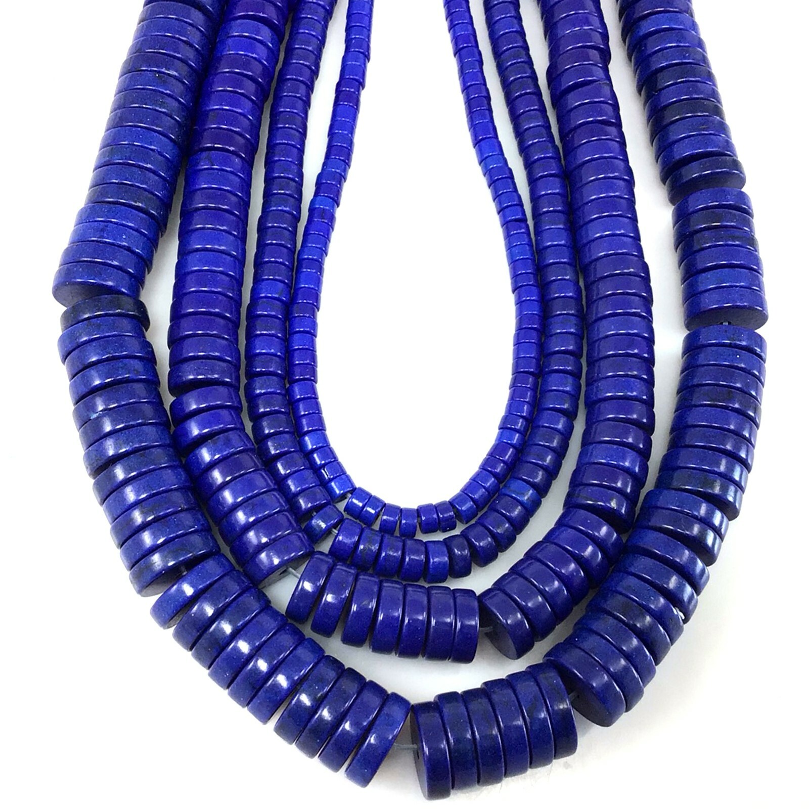 Navy Blue Howlite Turquoise Heishi Bead 15″ 4mm 6mm 8mm 10mm Rondelle