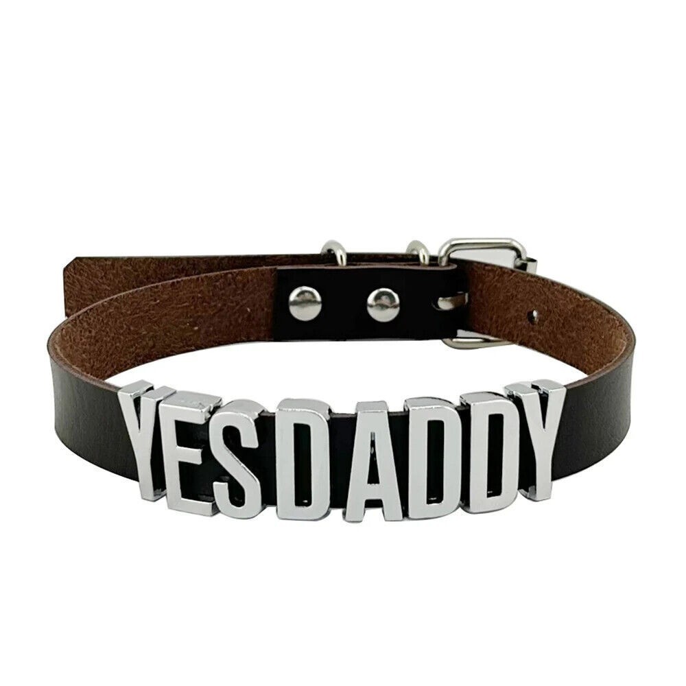 Customized Bdsm Slave Daddy Collar Punk Goth Chocker Necklace Cosplay Choker B3
