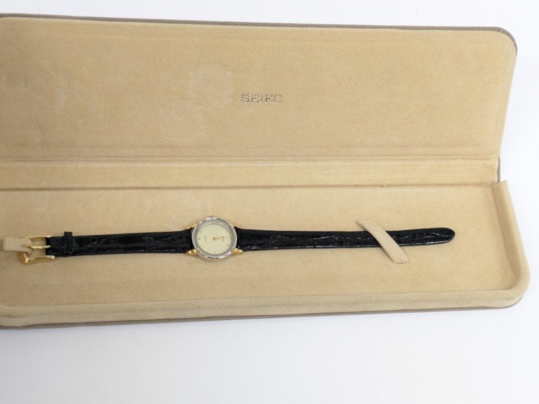 Seiko Exceline Ladies Watch Dual Tone Gold Silver Quartz 27mm Box