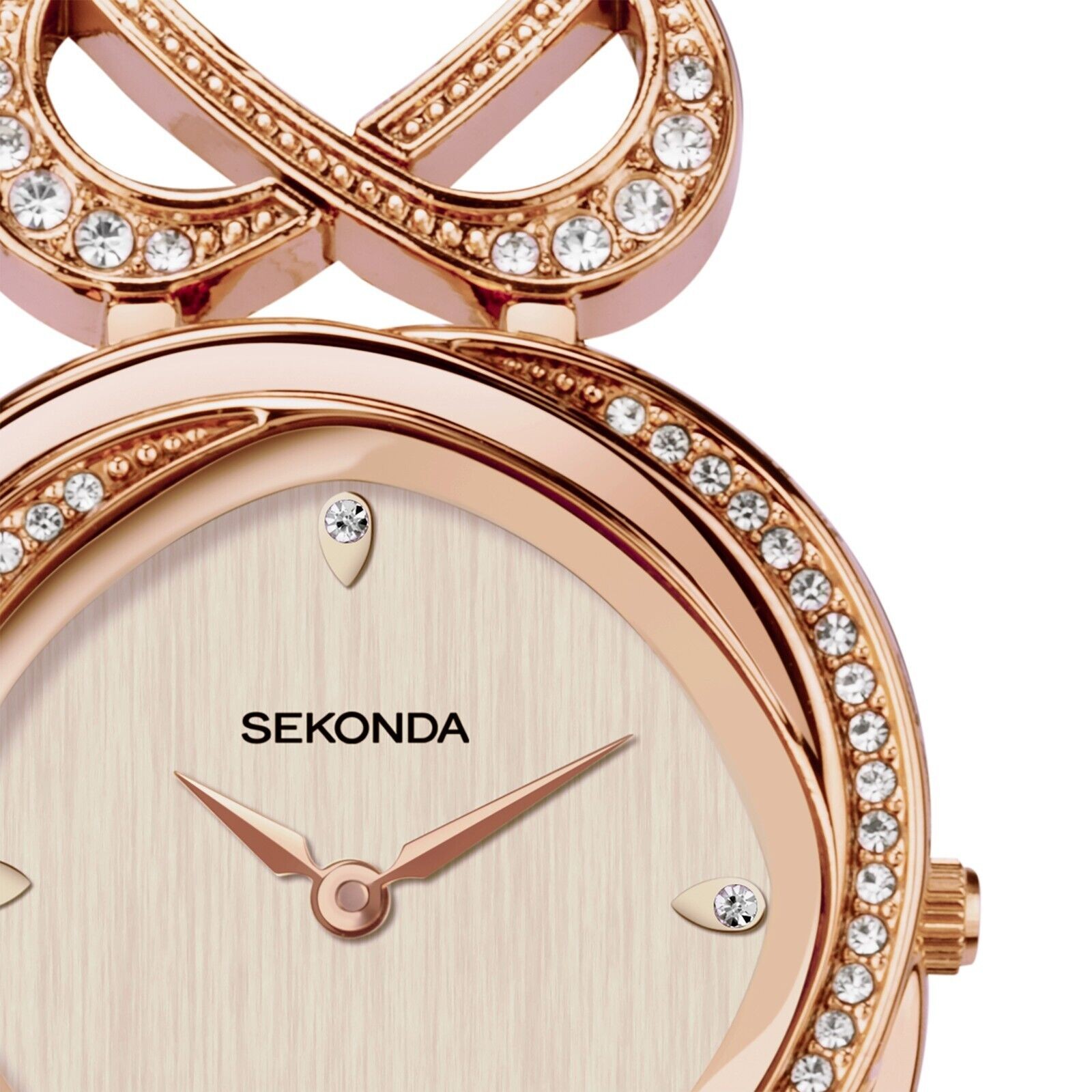 Sekonda 29mm Ladies Sparkle Hidden Hearts Rose Gold Watch Model 40507