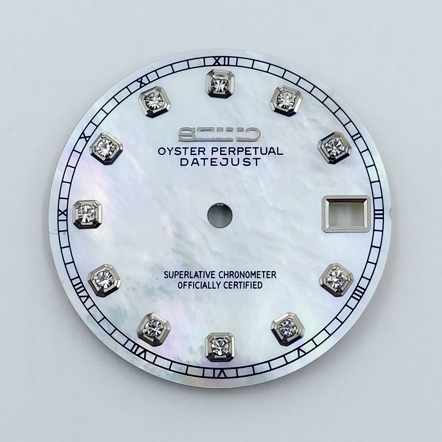 28.5mm Pearl Diamond Watch Dial No Luminous for Nh35 Nh36 Movement