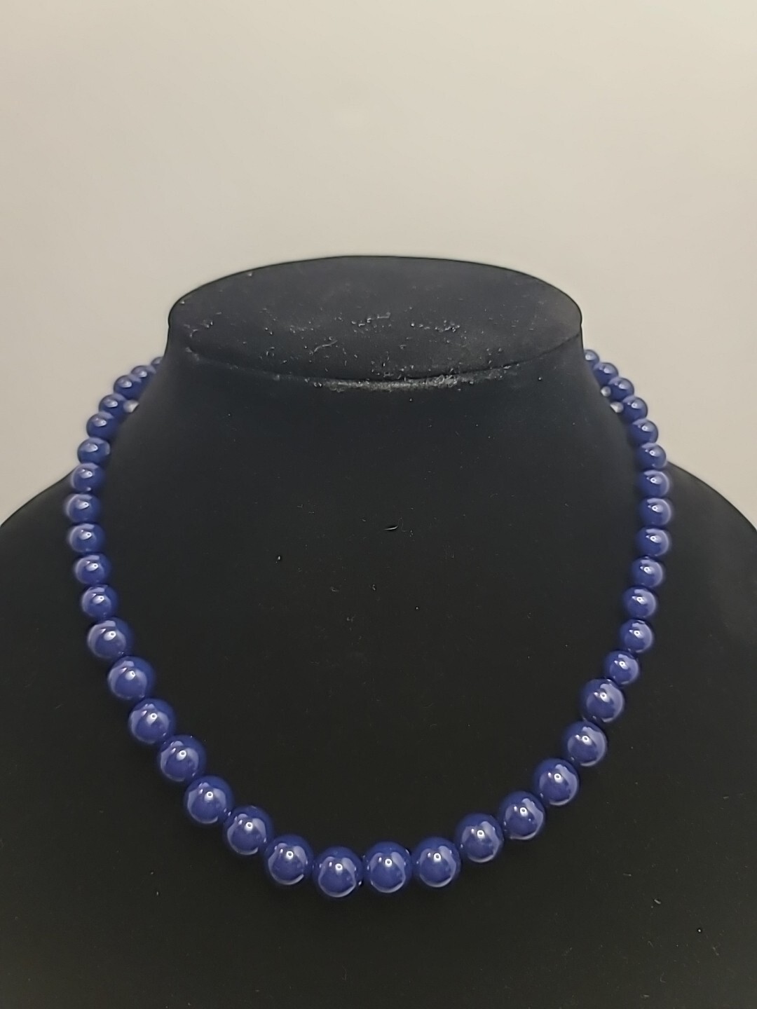 Lot of 3 Beaded Necklaces in Colors Blue, Black, And White – See Description