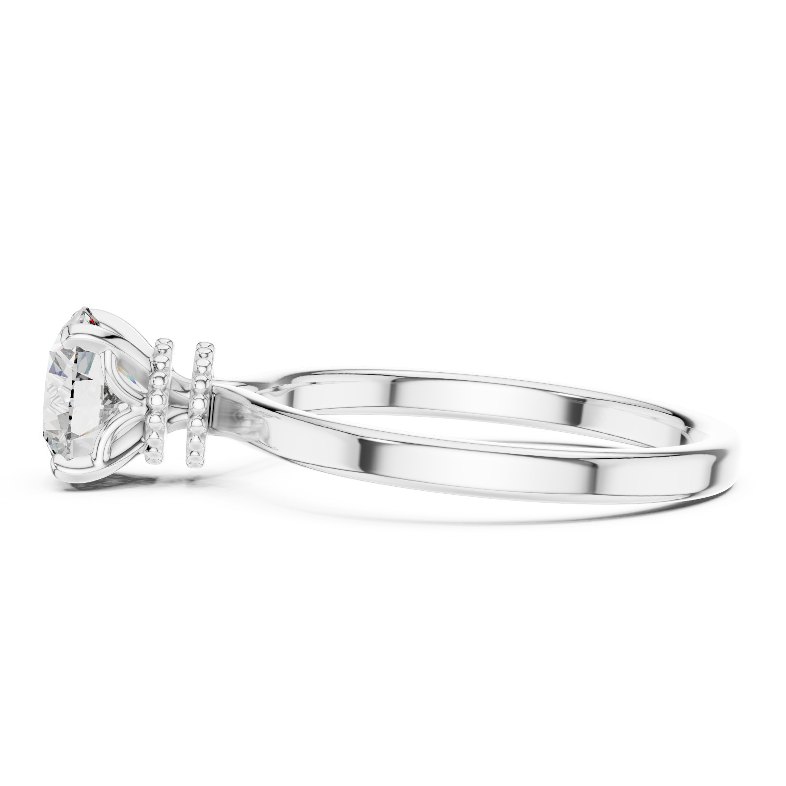 1 Ct Lab Grown Diamond IGI Certified Engagement Wedding Gold Ring 14 K F VVS