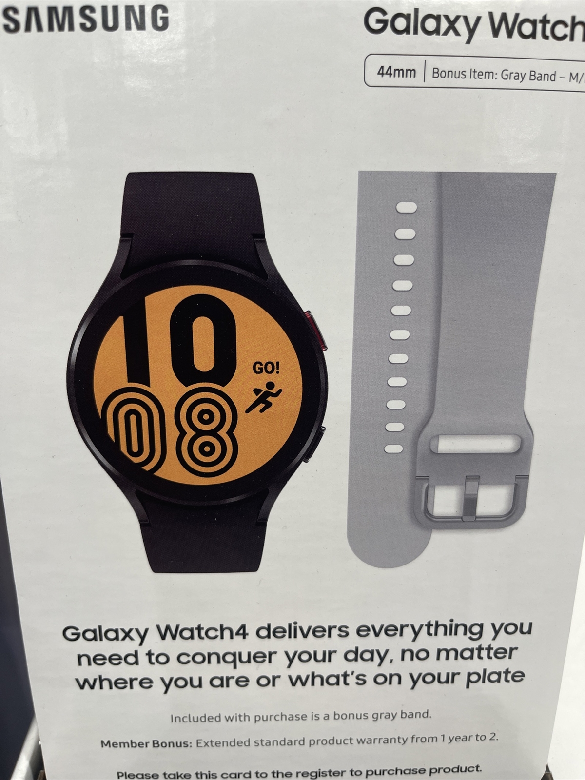 Samsung Galaxy Watch 4 Smartwatch SM-R870 44mm GPS Wi-Fi Bluetooth Sport Band Bk