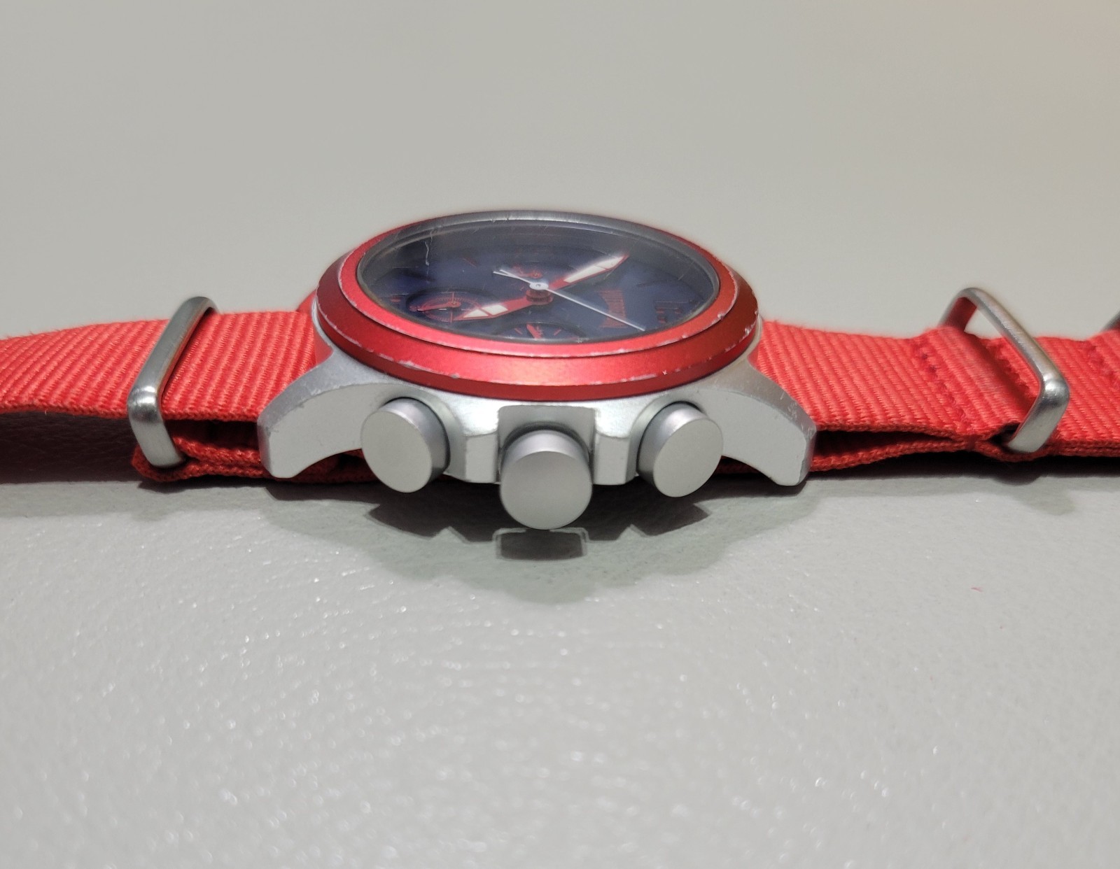 Vilebrequin RED Limited Edition Chronograph Watch New Battery Installed 4/10/26