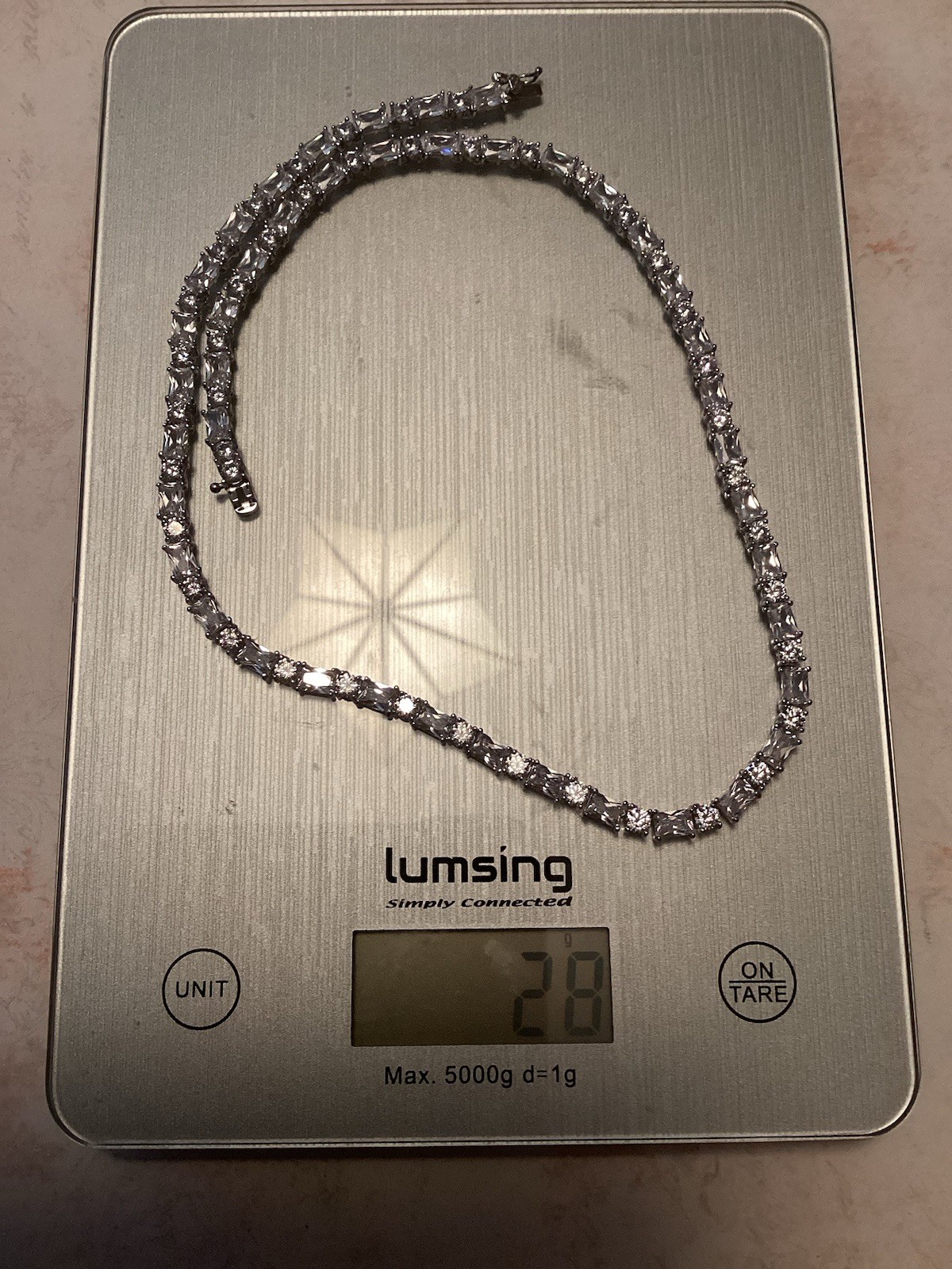 Sterling Silver Fusion Creations TENNIS Necklace 18” Cubic Zirconia 4mm Necklace