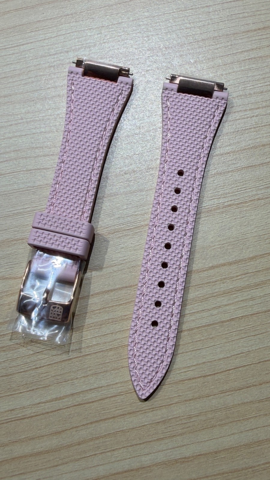 21.5mm genue frederique constant pink rubber band fc-310vd2nh2b