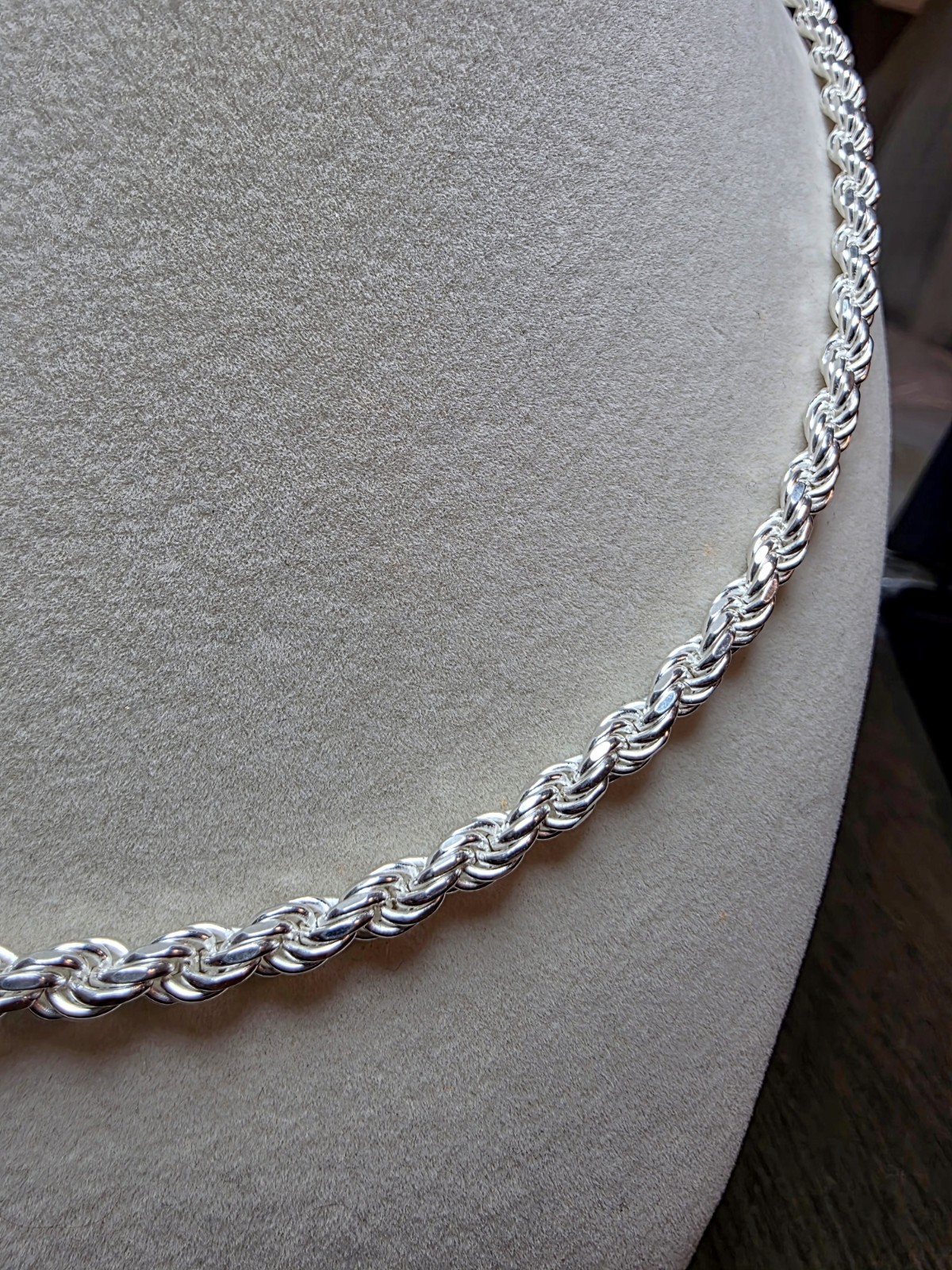 26″ 5mm 50g Rope Solid 925 Sterling Silver Stamped