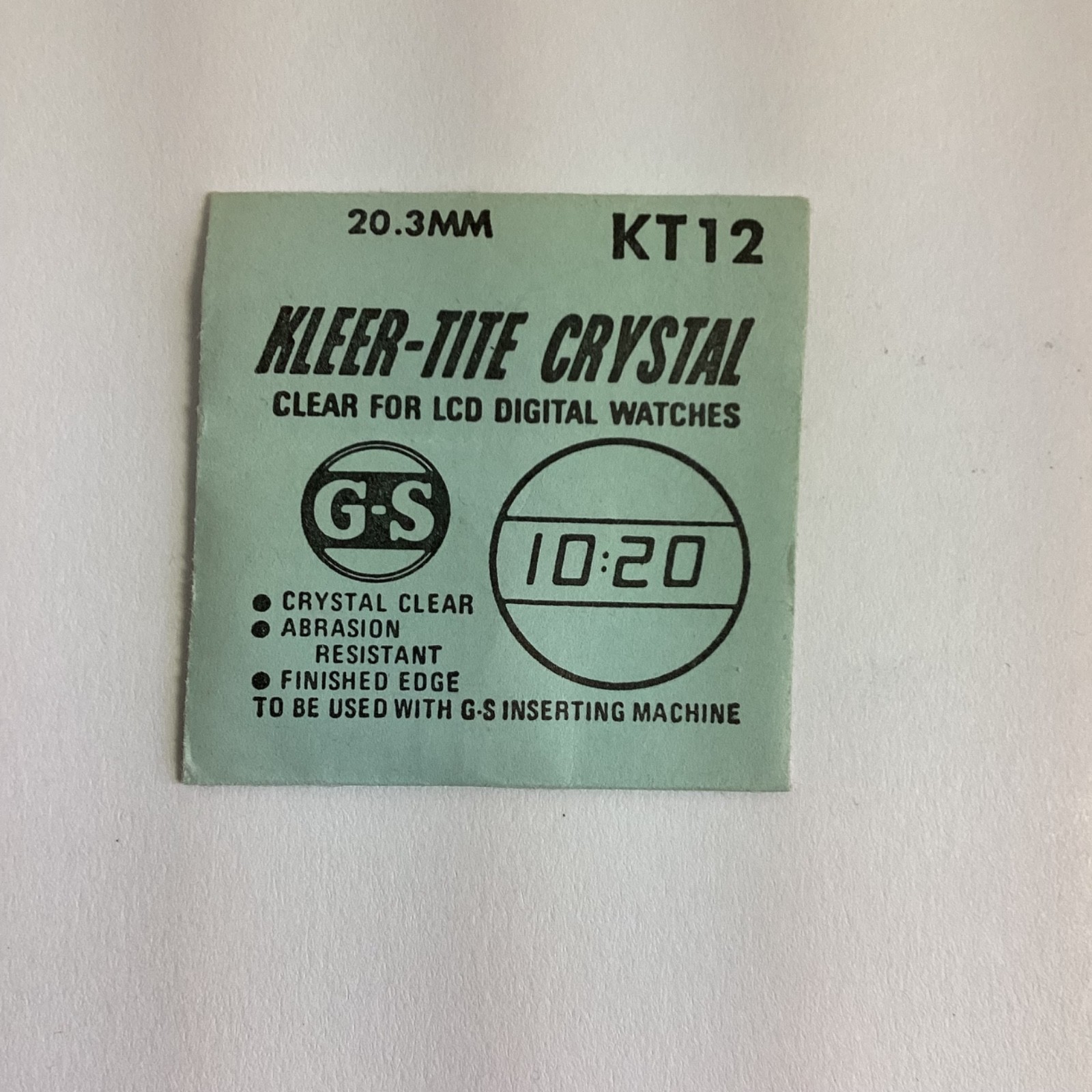 GS Kleer-Tite LCD Digi-Tite Round Watch Crystal Vintage NOS Varies Sizes