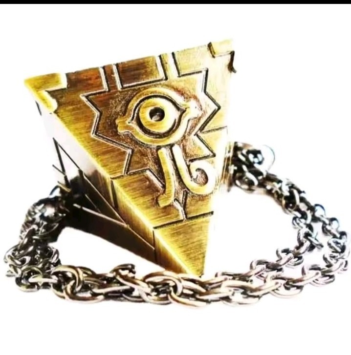 Millennium Puzzle Pyramid Pendant Necklace Anime Metal Chain Cosplay Gift YGO