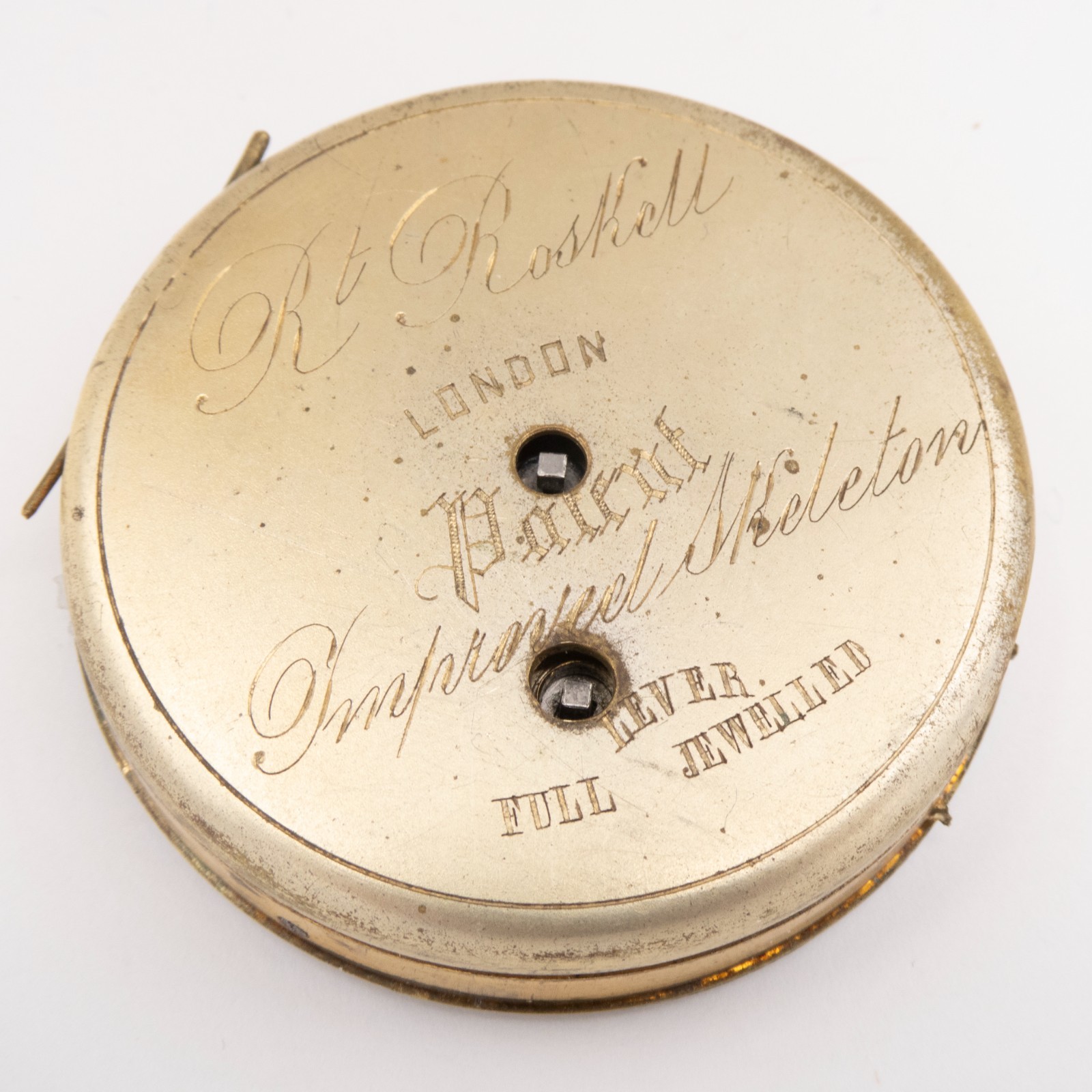 Robert Roskell 48.5 x 11.6 mm Key Wind Antique Pocket Watch Movement