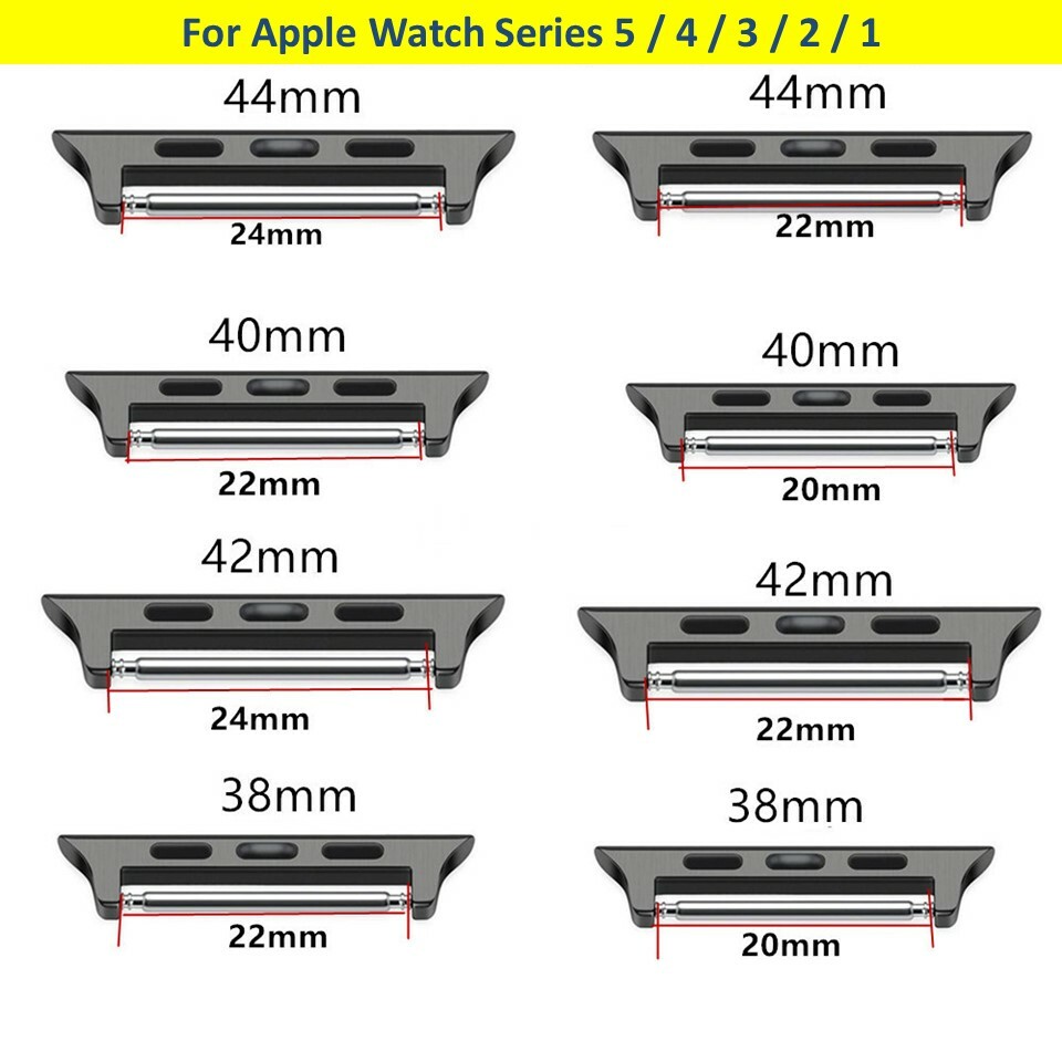 38MM – 44MM Watch Band Connector Adapter Steel For Apple Watch iwatch 6 5 4 3 2
