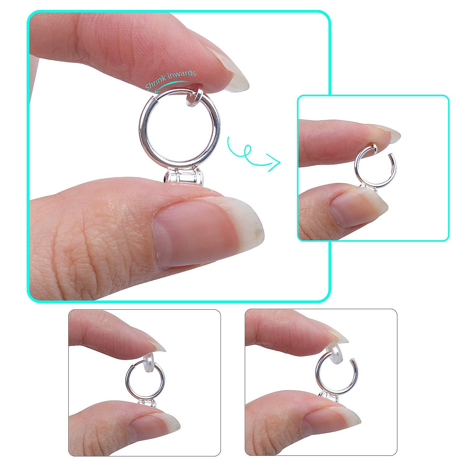 12 Pieces Clip on Earring Converters with Silicone Pads for Non Pierced Ears