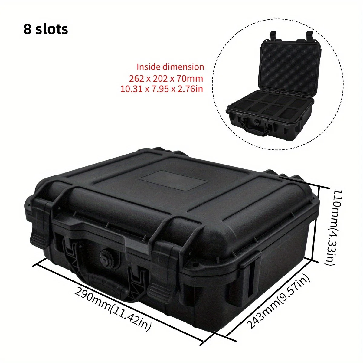 8/15 Slot Watch Collection Box Waterproof Sponge Case Jewelry Storage Organizer