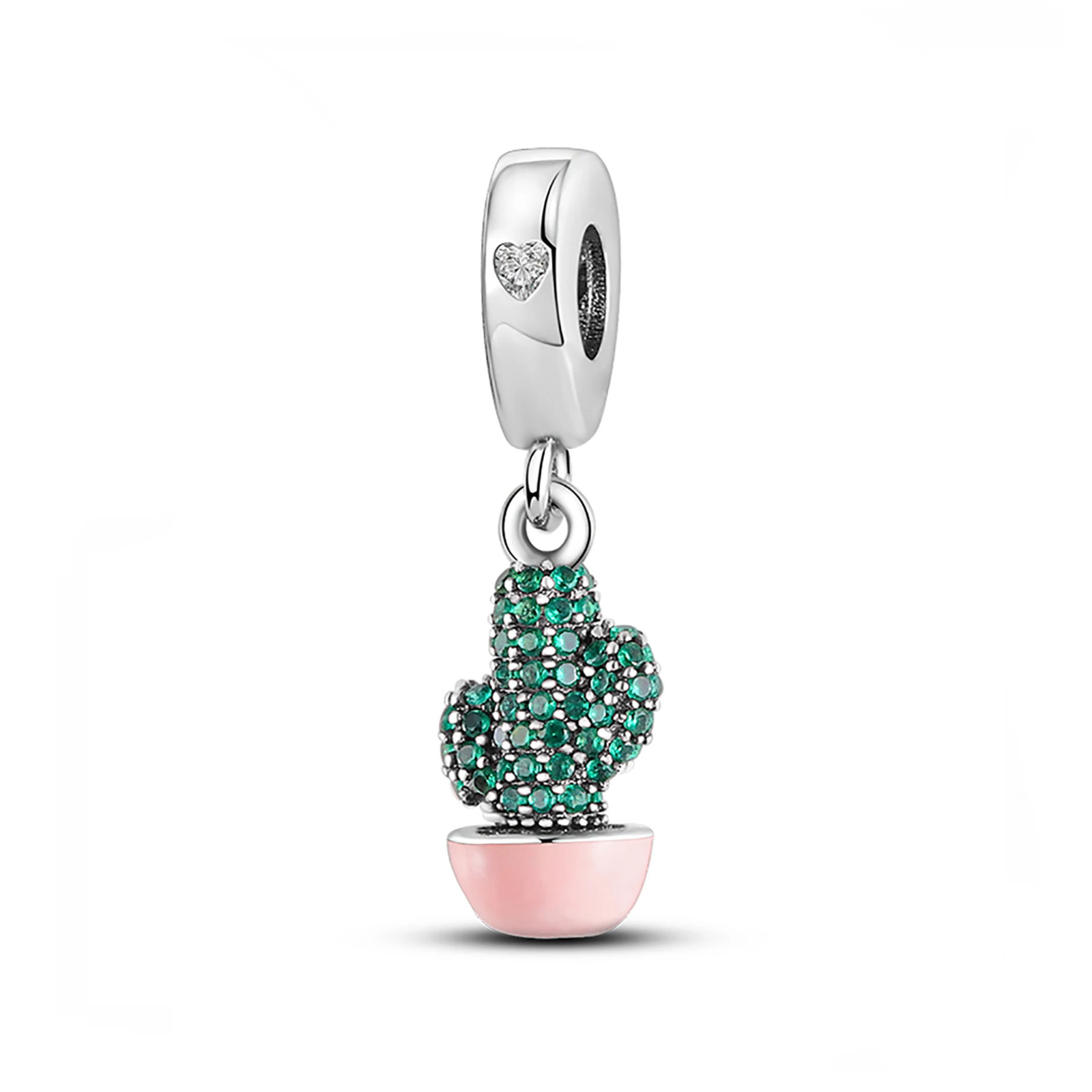 Cactus Beaded Charm For Bracelet, Gift For Women