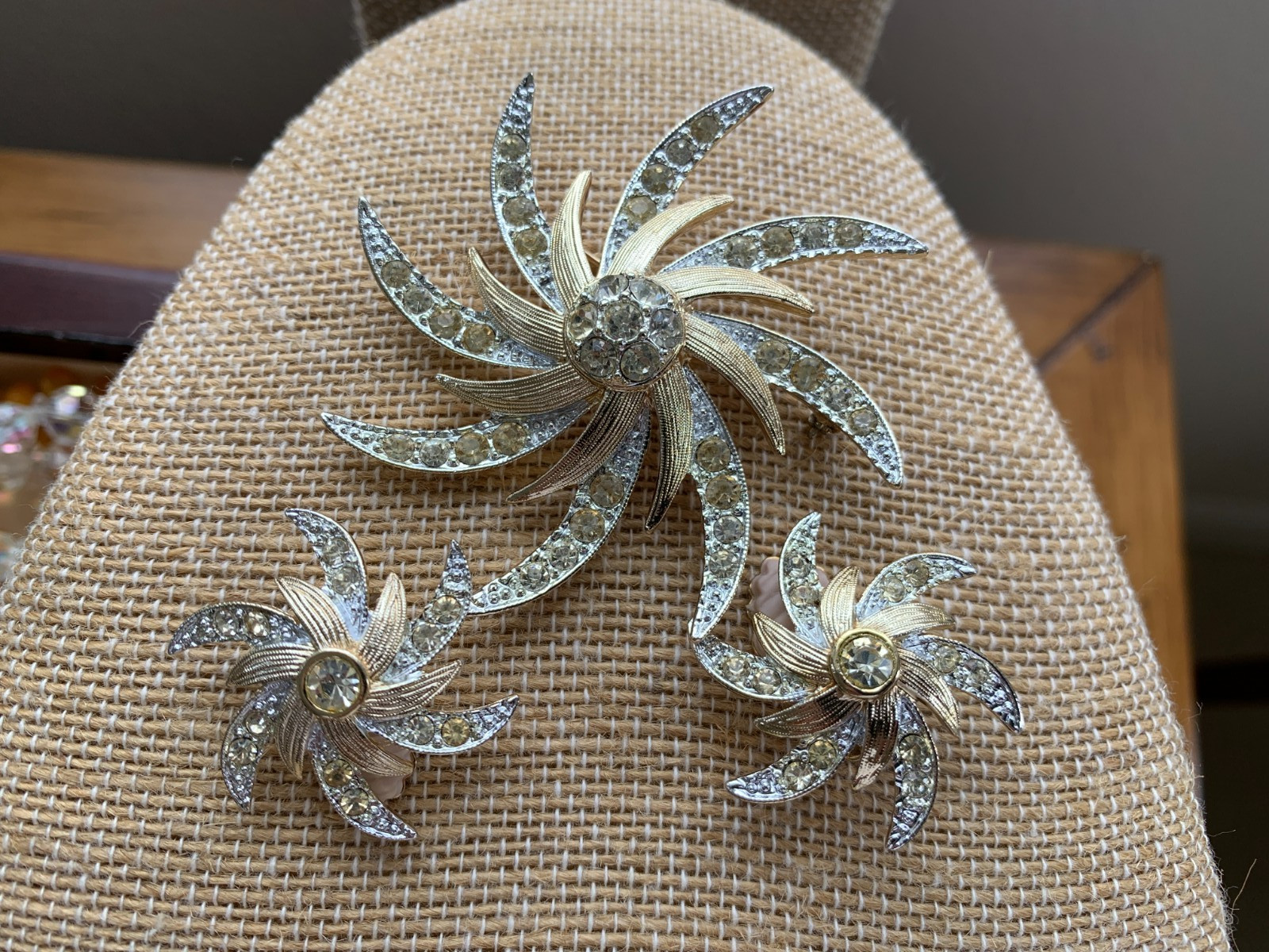 Vintage Sarah Coventry Jonquil Necklace, Evening Comet Set~Emmons Rhinestone Set