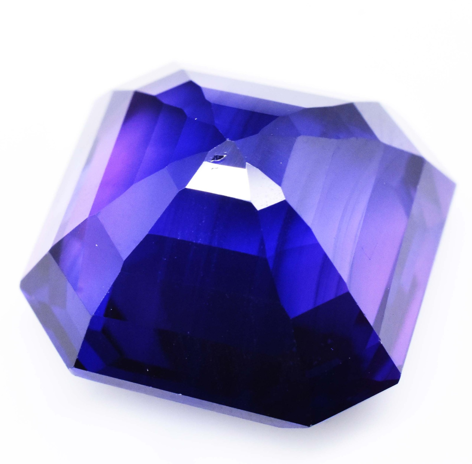 Natural Boysenberry Sapphire 31+ Ct Radiant Cut Certified Loose Gemstone