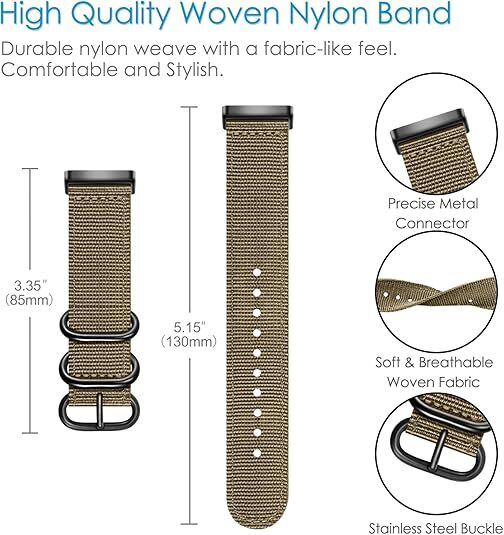 Soft Nylon Sport Replacement Strap Wrist Bands For Fitbit Versa 3 / Fitbit Sense