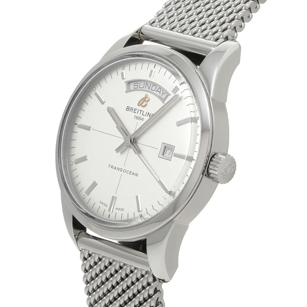 Breitling Transocean Day and Date A4531012 / G751 ( A45310) 43mm Silver #WW6741