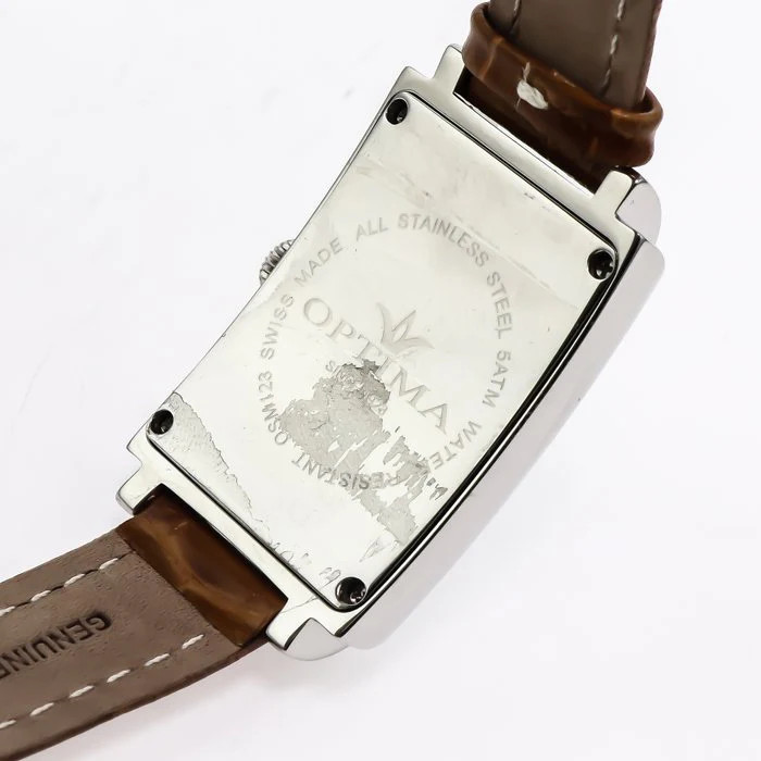Optima – Swiss Watch – OSM123-SL-1 – Brown Strap Quartz 29 mm OSM123