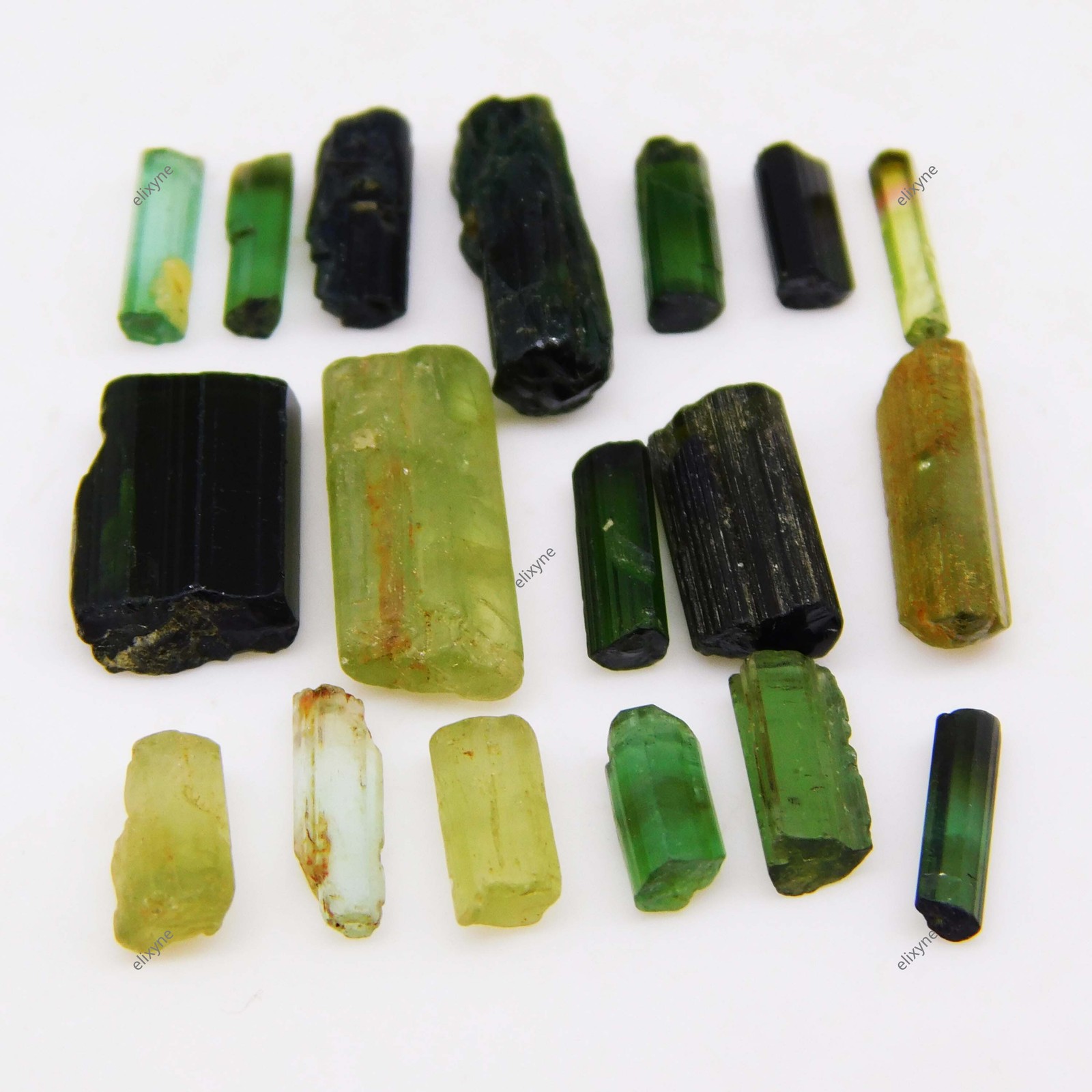 32.70 Ct Natural Green Tourmaline Certified Untreated Rare Gemstone Lot Rough