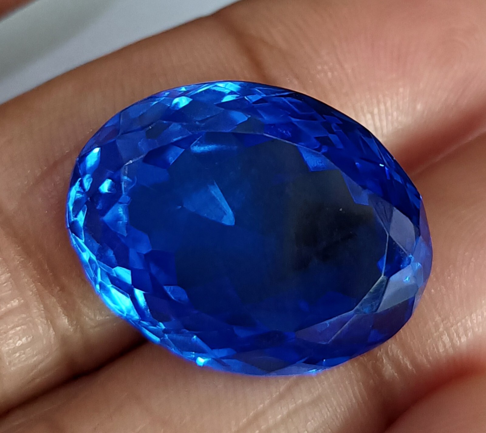 20 Ct AAA+ Natural Kashmiri Blue Sapphire Loose Gemstone Oval Cut EGL Certified