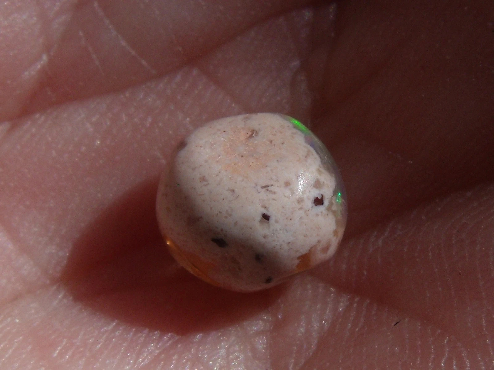 1.91 Ct. Round Cut Mexican Cantera fire opal bead.
