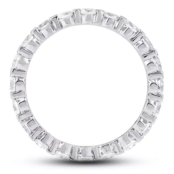 Eternity Wedding Ring 14K Gold Classic 1.50 Carat Round Lab-Grown Diamond D VVS1