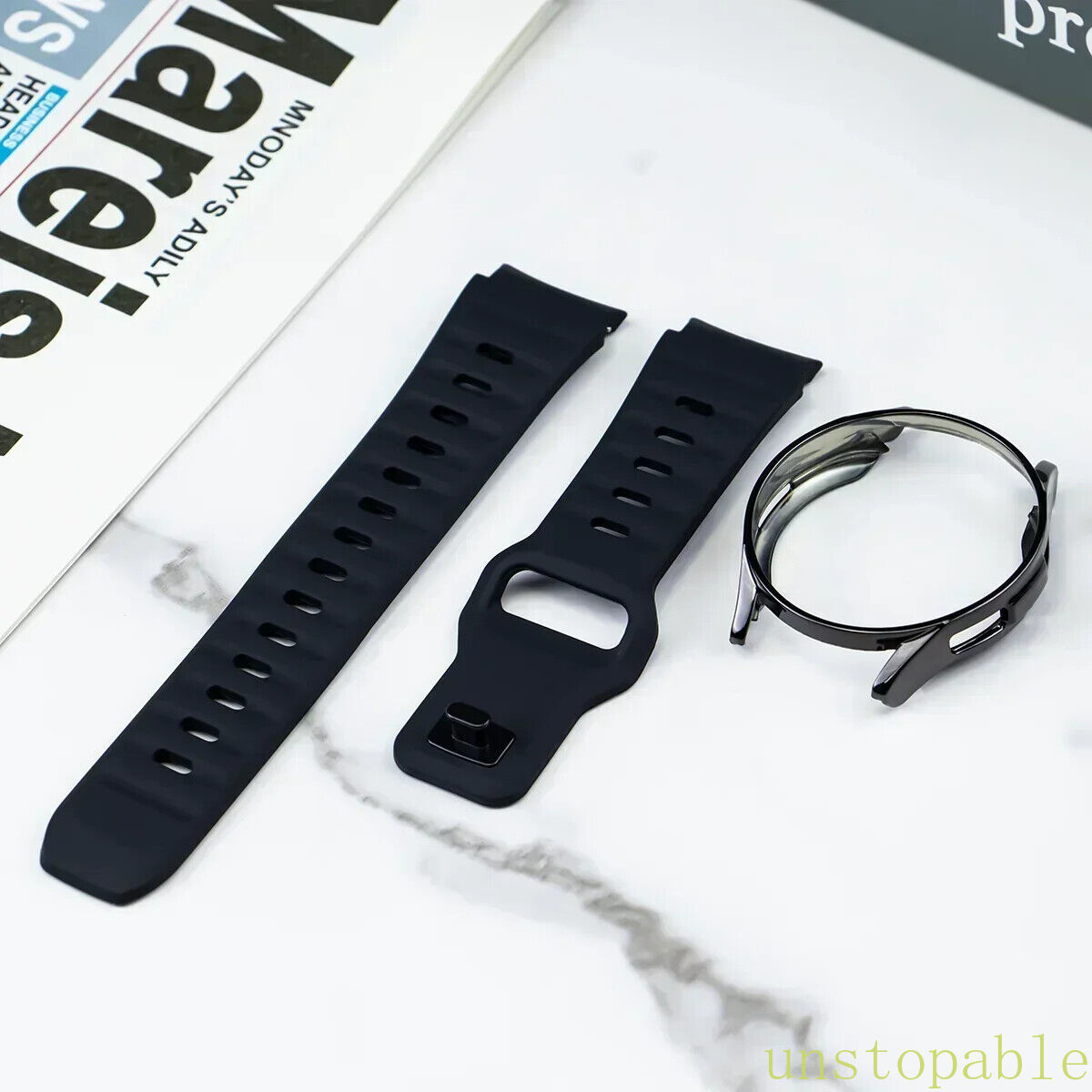 Silicone Band+Case for Samsung Galaxy Watch 7 6 5 4 FE 40mm 44mm Classic 43/47mm
