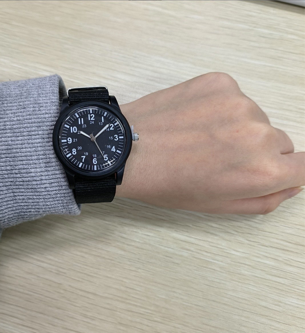 [Discontinued]Daiso Japan Mili Watch In Stock Khaki Olive Black 2set military