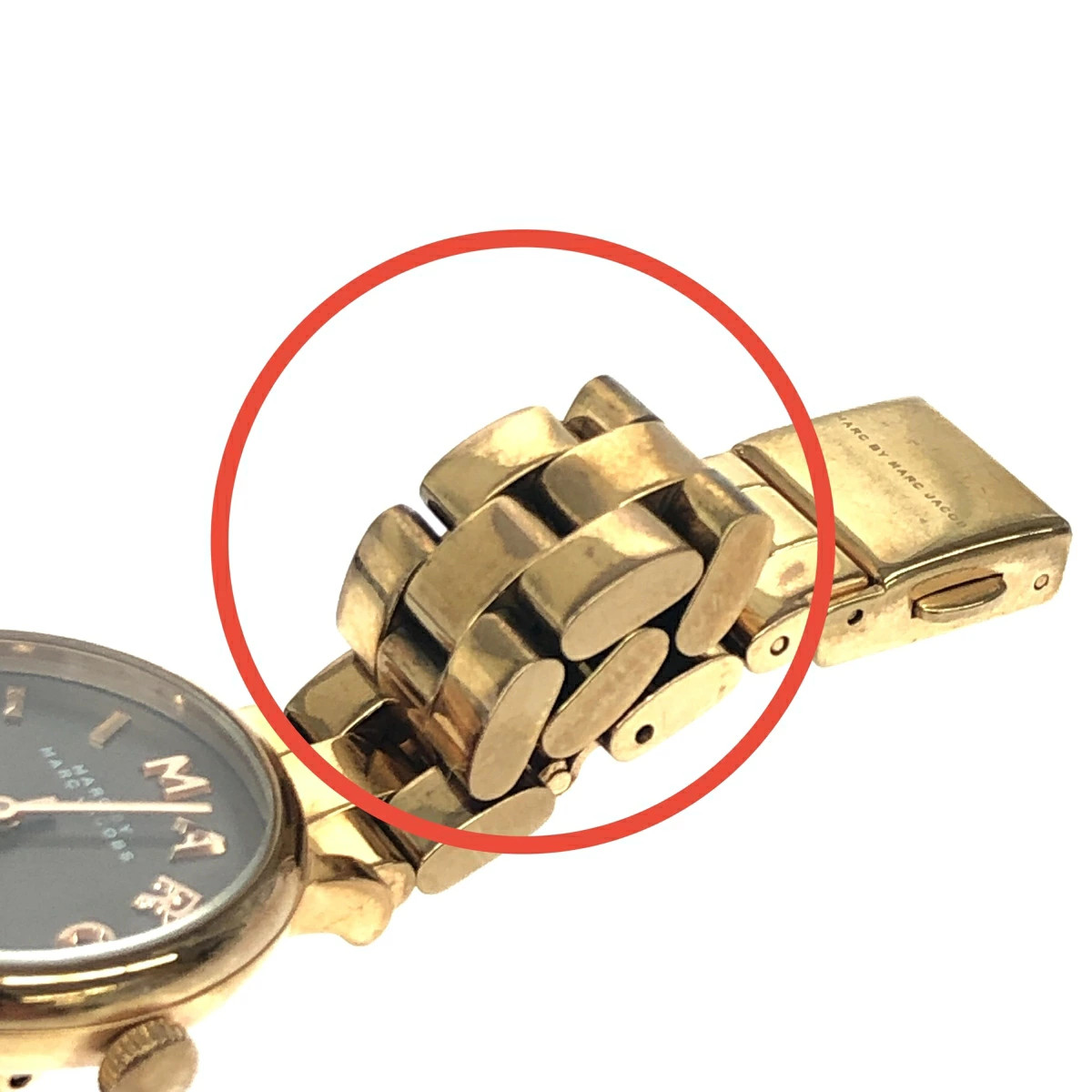 MARC BY MARC JACOBS Quartz Watch Logo Gold Color Ladies Used