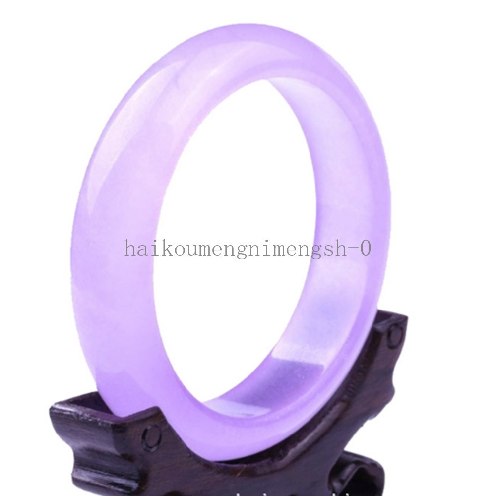Certified Ice Lavender 54-64mm Natural Burma Jade jadeite Bangle Bracelet