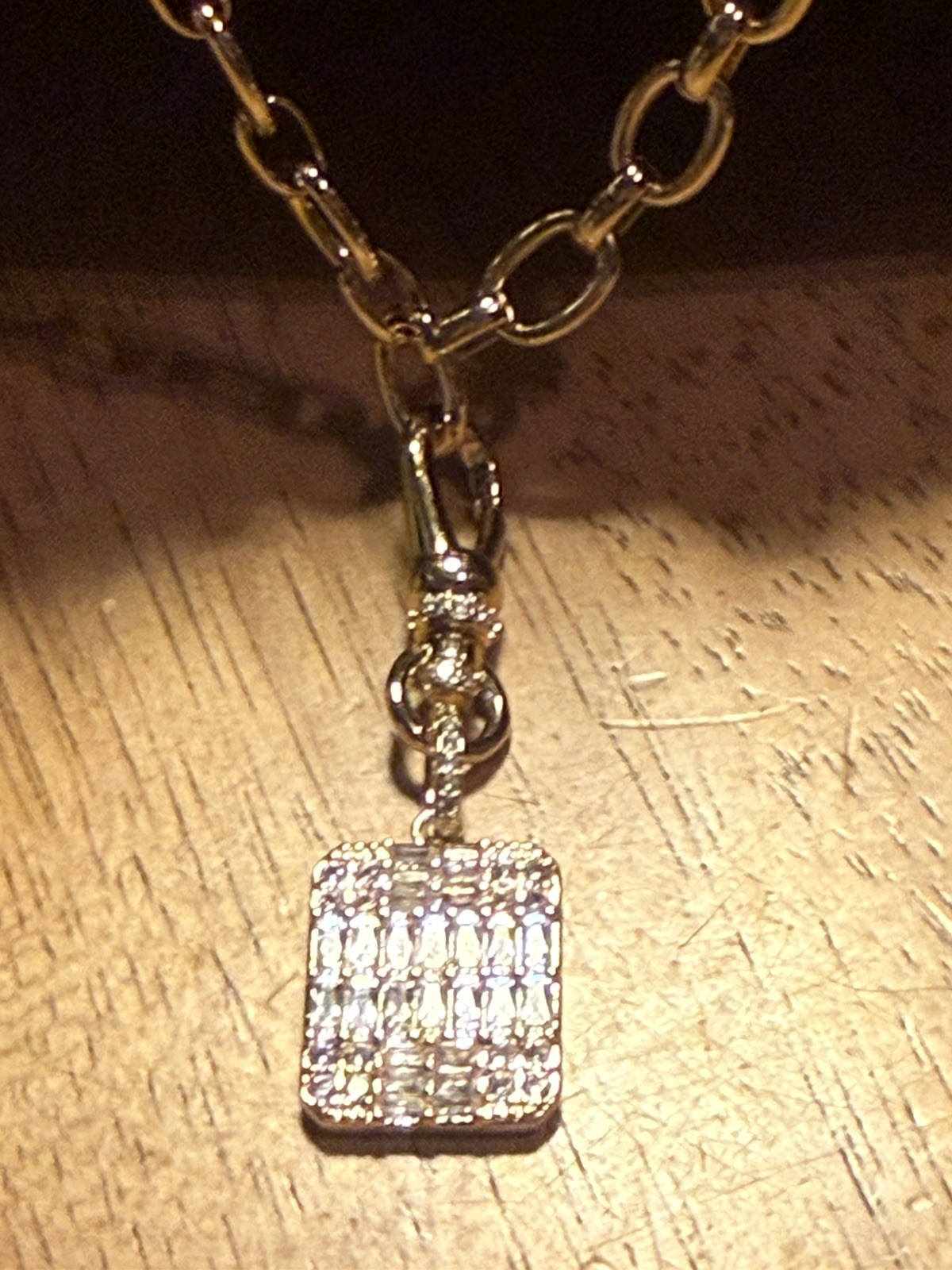Bomb Party OG Necklace “Be Anything But Basic” NK28221 Diamond CZ Gold Plating