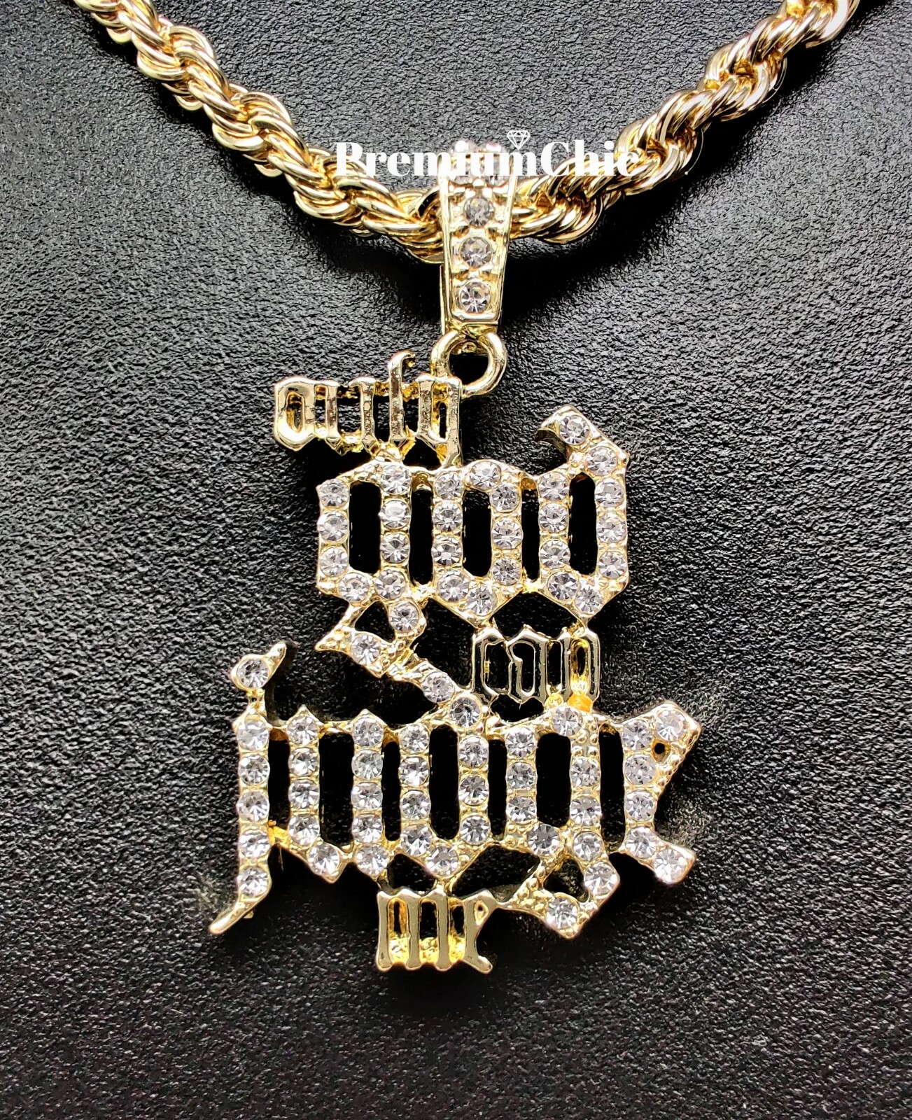 ONLY GOD CAN JUDGE ME Pendant Necklace w Rope or Tennis Chain Plated CZ Jewelry