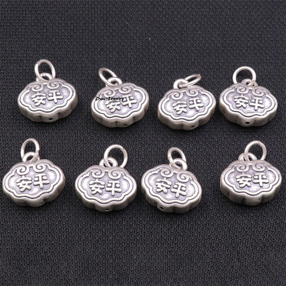 1 PCS Pure S999 Sterling Silver Pendant Men Women Ruyi Lock Pendant 1.1-1.2g