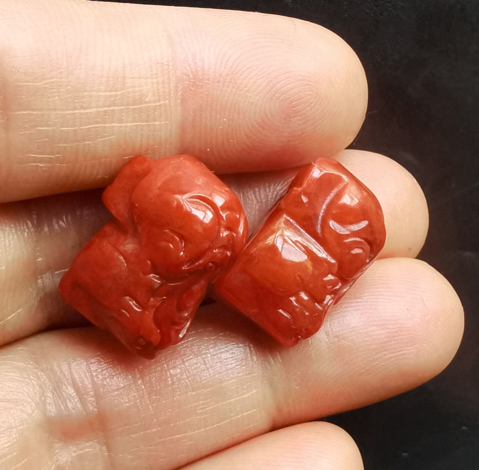 Hollow Rich Pixiu dragon carving red Jade stone pendant,amulet rope necklace