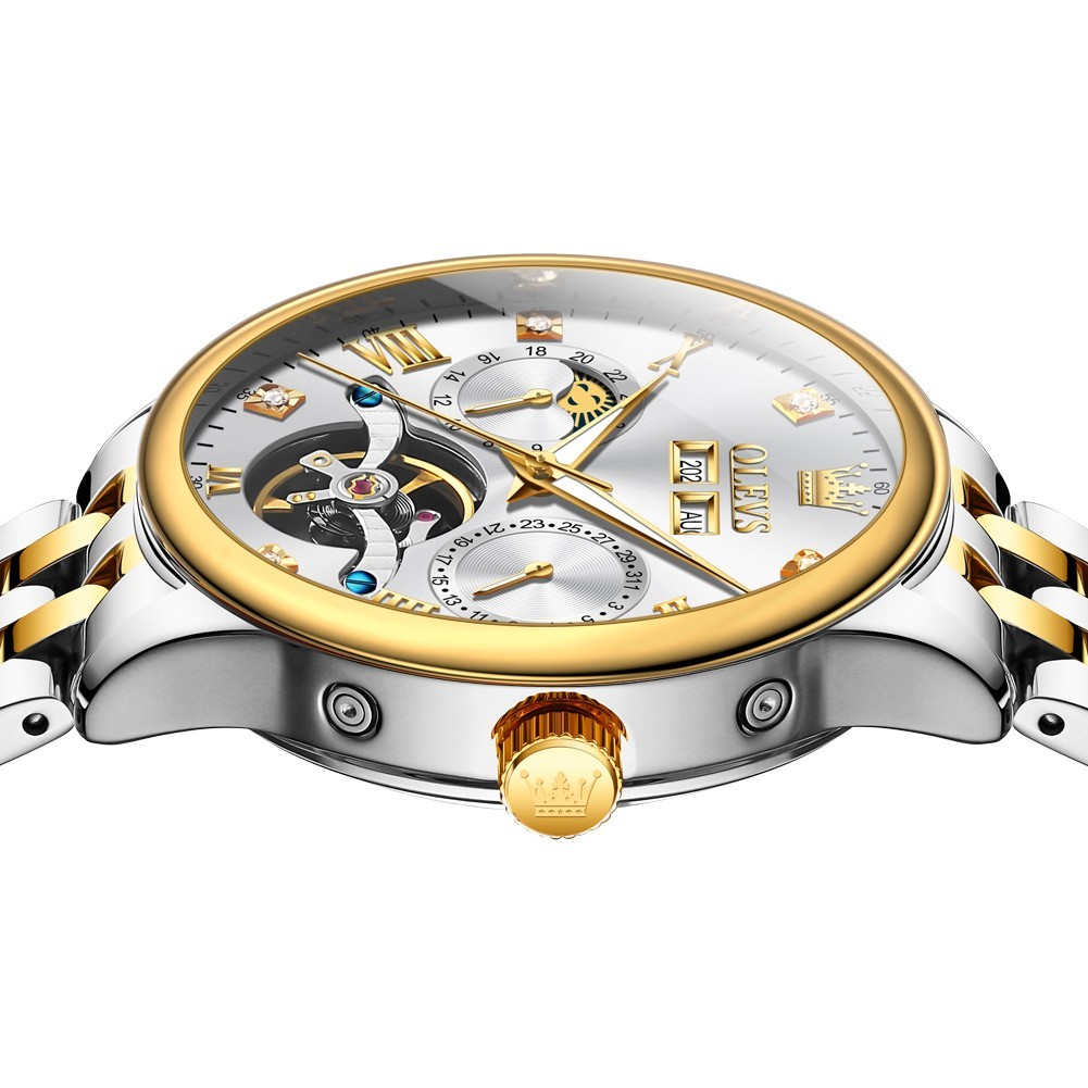 OLEVS 7023 High Quality Stainless Steel Strap Business Gents Automatic Watch`